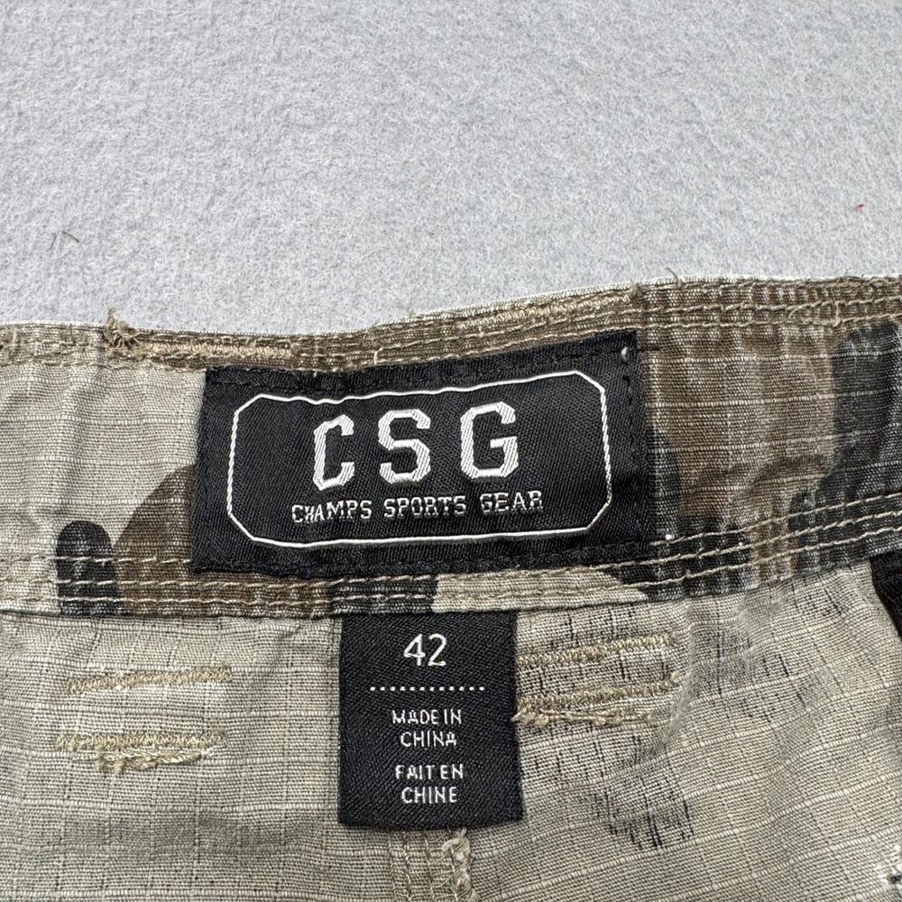 CSG Cargo Shorts Men's 42 Green Camo Ripstop Relaxed Military Hunting Outdoor - Picture 6 of 6
